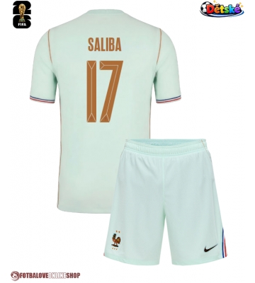 Francie William Saliba #17 Venkovní dres komplet pro Děti MS 2026 Krátkým Rukávem (+ Krátké kalhoty)